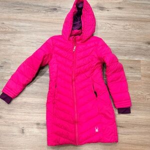 Spider Girls Long Coat Pink Size M 10/12